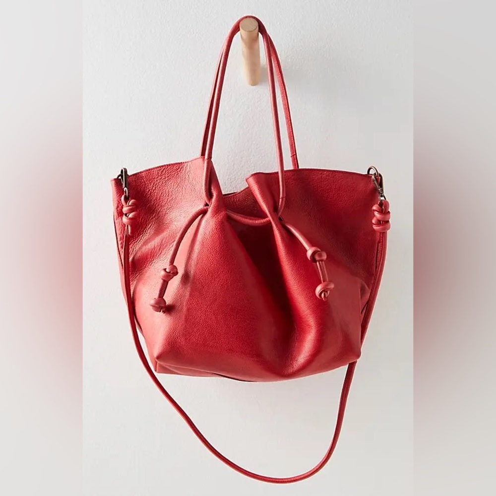 NWT FREE PEOPLE Head Over Heels Tote || Red Lip MSRP $178